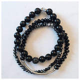 Black Onyx and Pave Bracelet