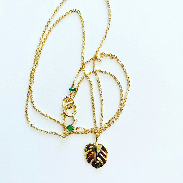 monstera necklace Monstera Necklace – Maile by Design